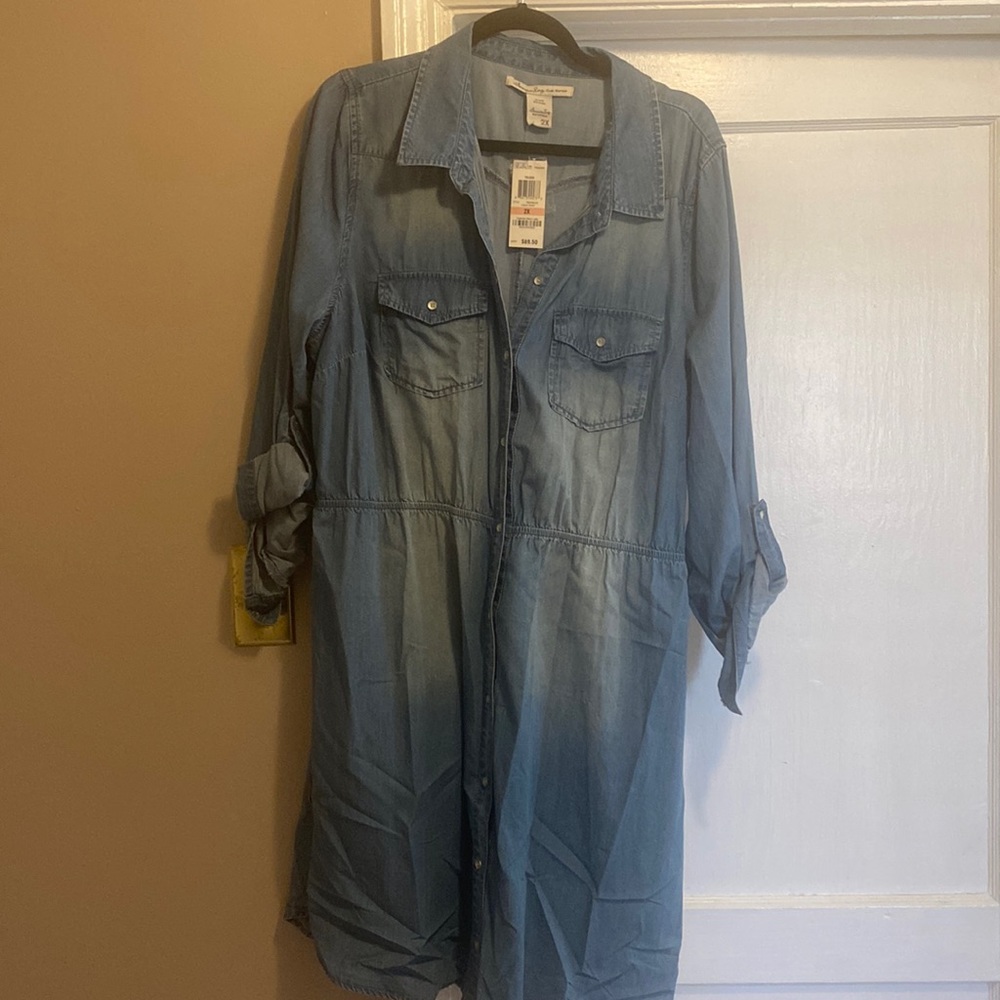 Denim shirt dress